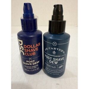2 Dollar Shave Club~1 & Dr.Carver's~1 Disappearing: Post Shave Dew 3.4FLOZ Each